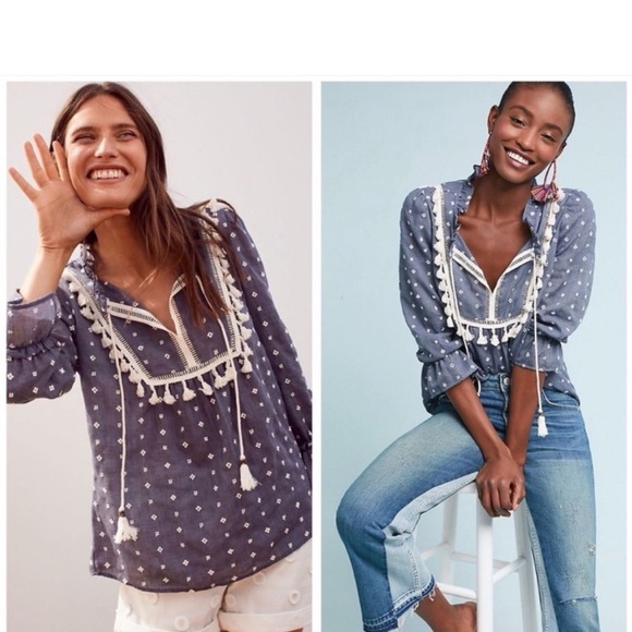 Anthropologie boho peasant top by Maeve - Picture 3 of 8